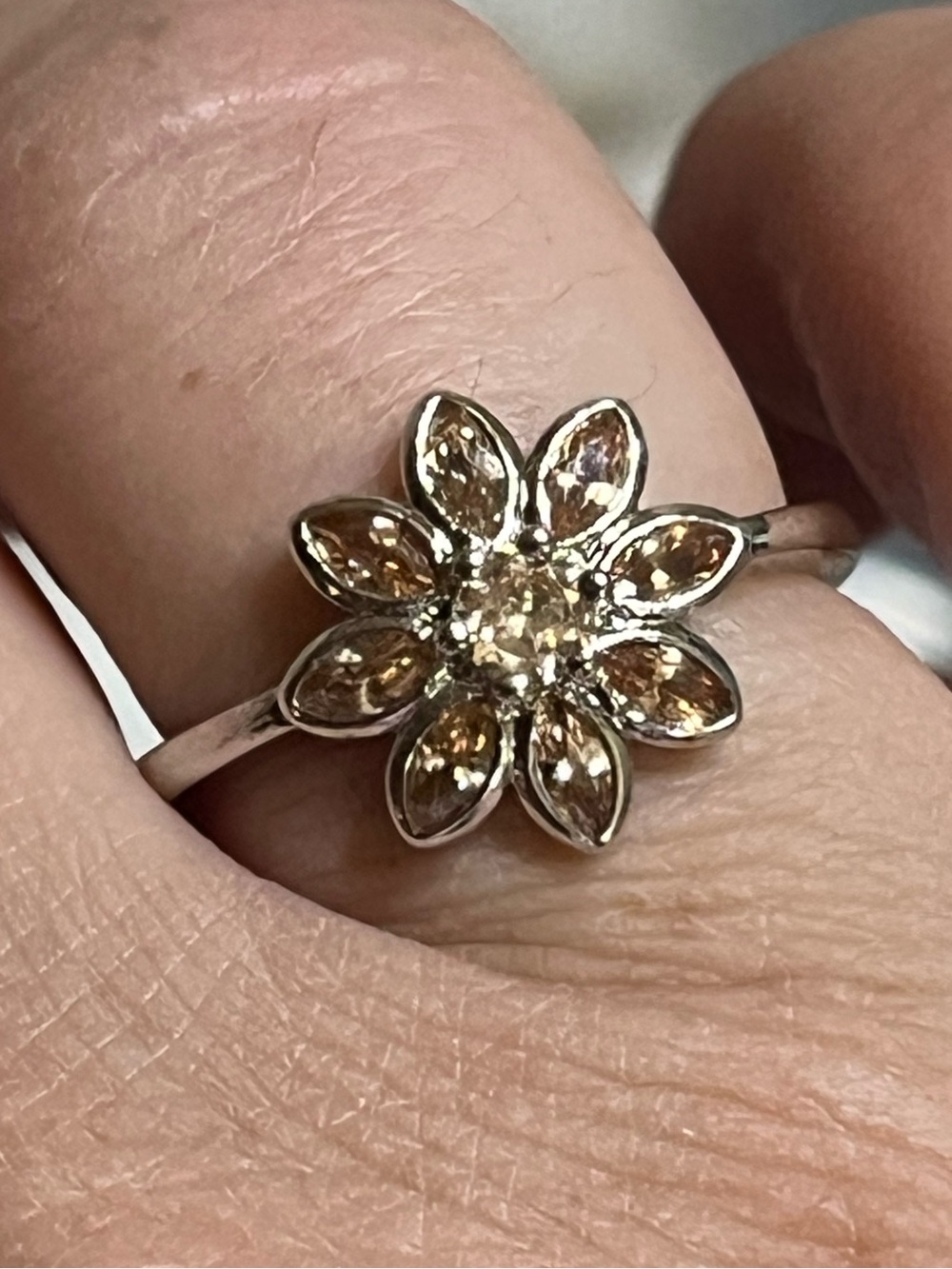 Citrine Flower Ring - Picture 8 of 13
